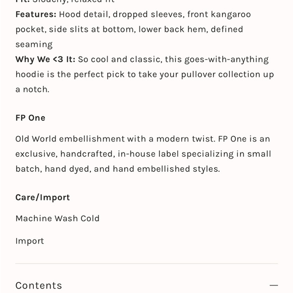 FP One Gannet Hoodie BNWOT < 3 Item (blue, pink ,and brown available ) - Picture 6 of 13